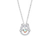 Sweet Bow Tie Necklace In Steel Color, Stainless Steel Pavé Zircon And Cable Chain