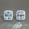 T Cubic Zirconia Fashion Platinum Diamond Copper Earrings